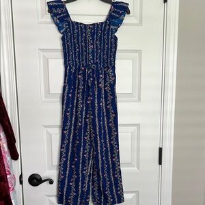 Floral Blue Jumpsuit